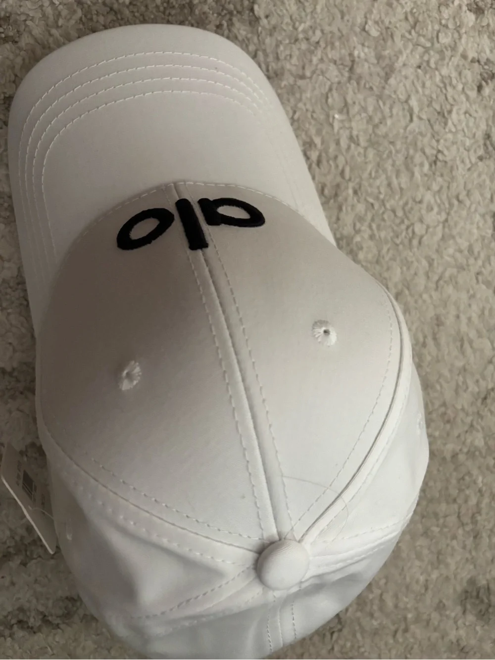 Alo White Logo Baseball Cap